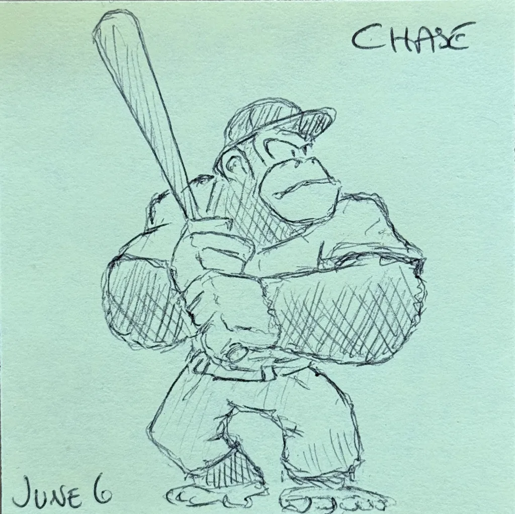 Gorilla At Bat