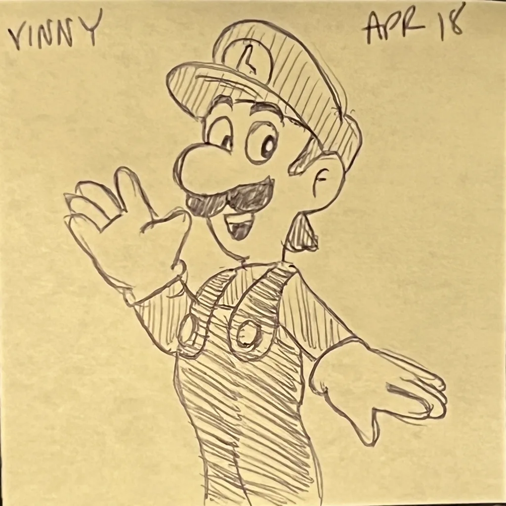 Waving Luigi