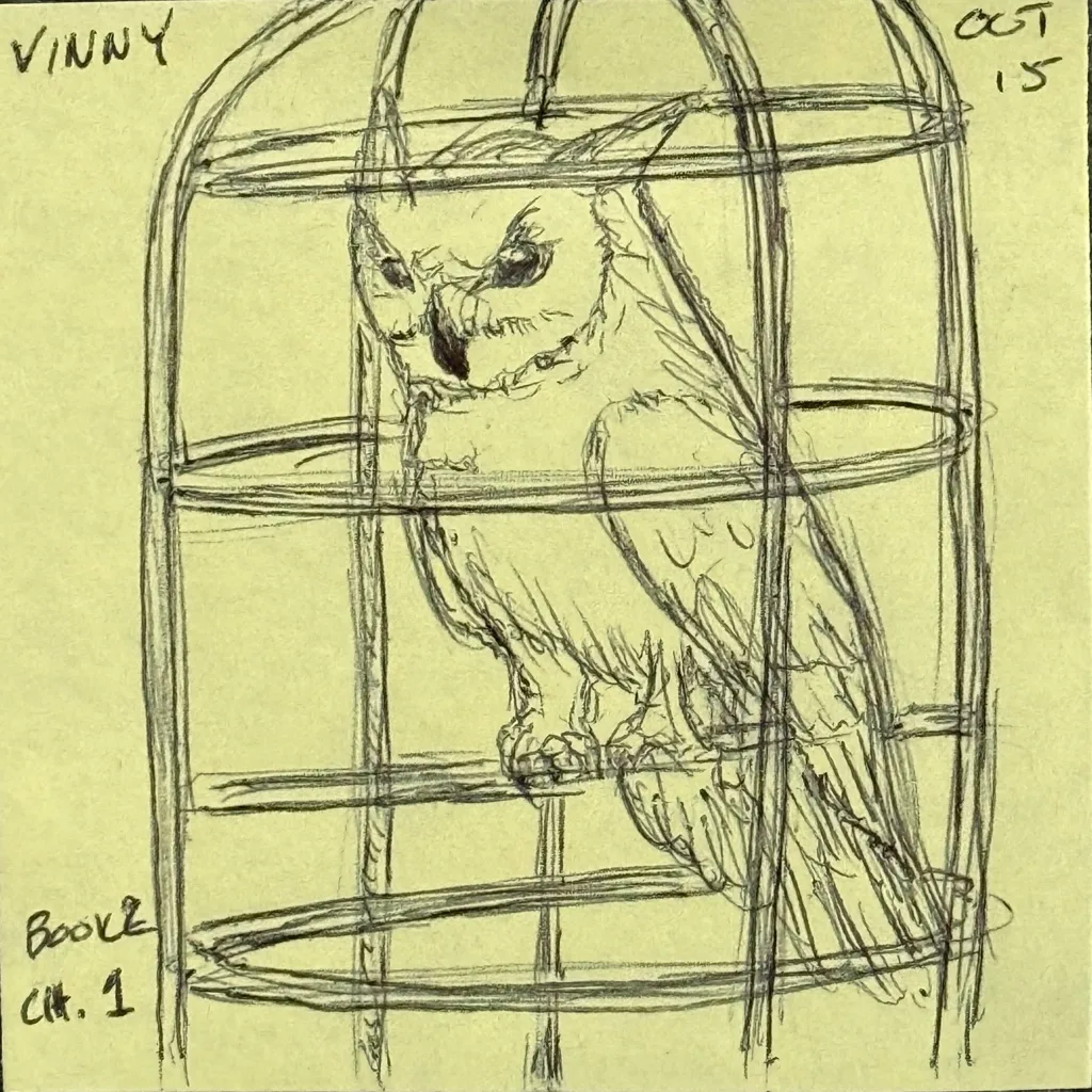Hedwig in Her Cage
