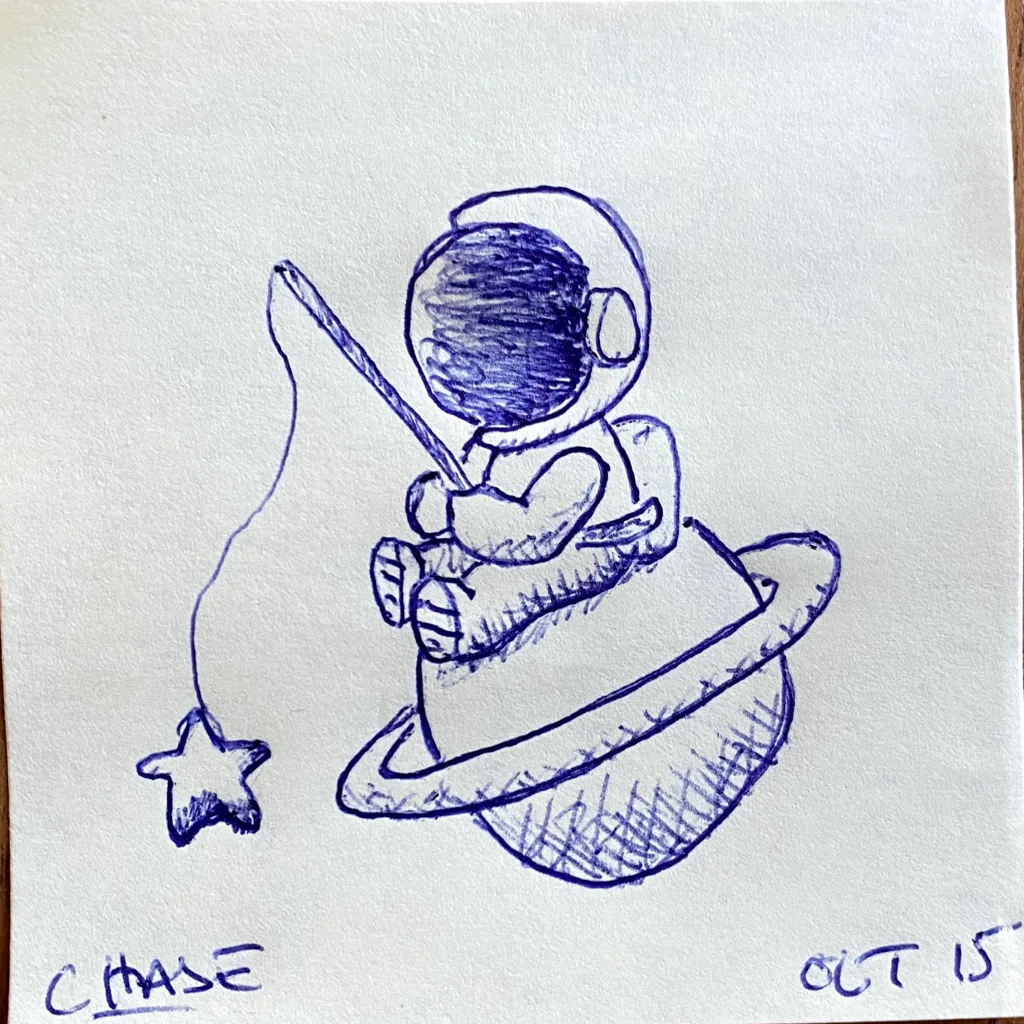 Star Fishing Astronaut